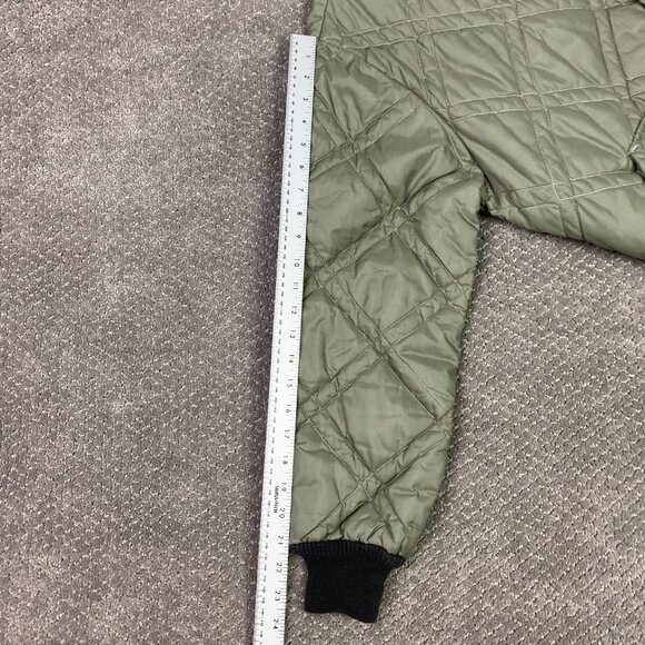 Vintage JCPenney Towncraft Quilted Bomber Jacket Mens Large Medium Olive Penneys - Picture 13 of 14